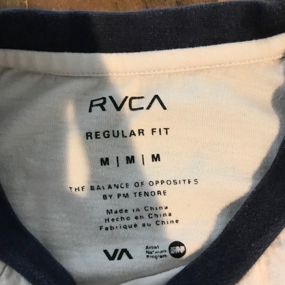 RVCA Long Sleeve white/blue - Picture 3 of 3
